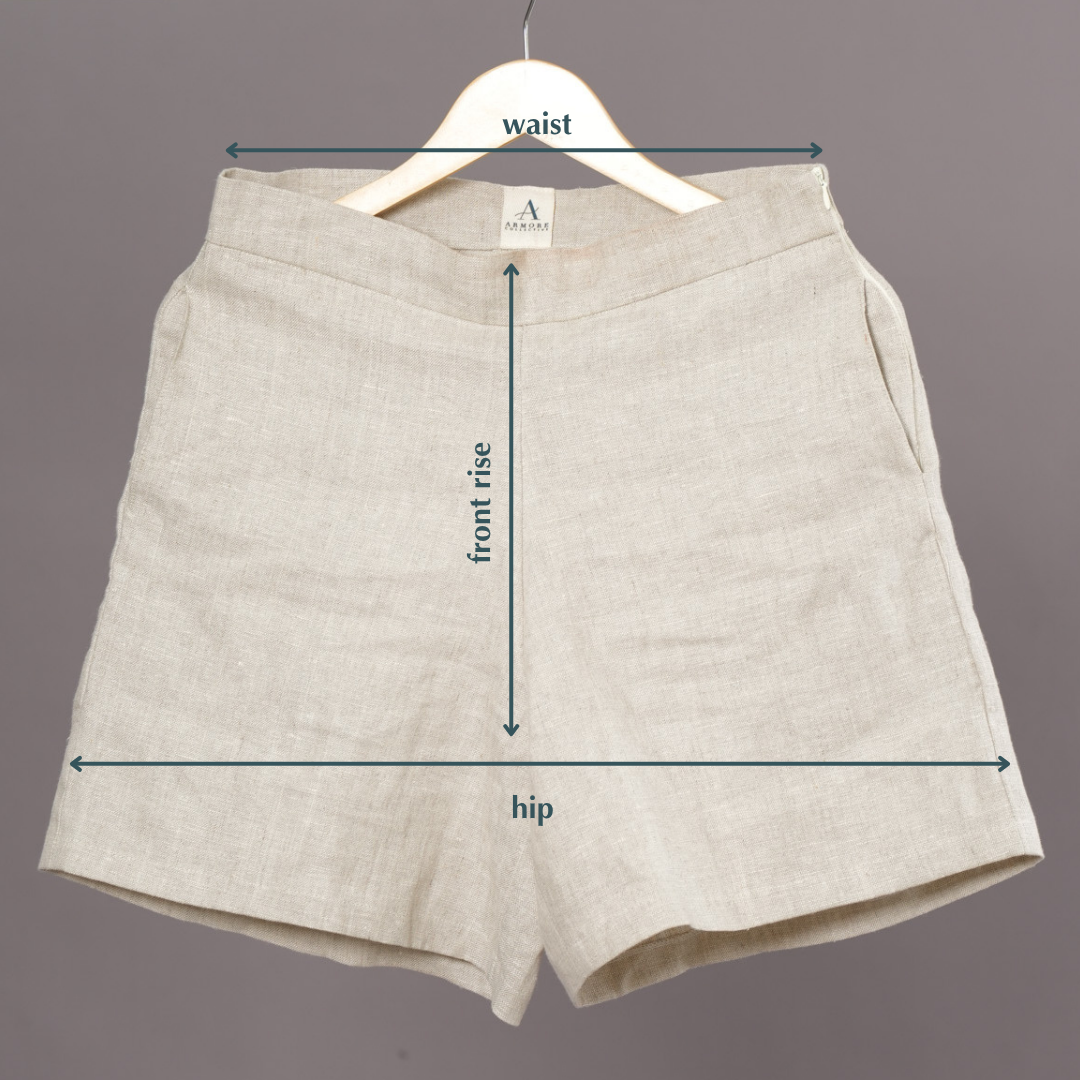 Armore A-line shorts measurements