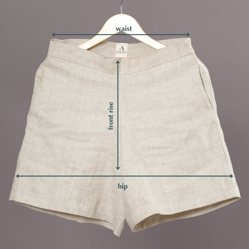 Armore A-line shorts measurements