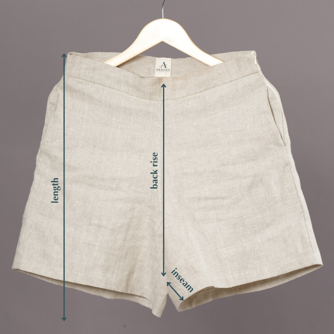 Armore A-line shorts measurements