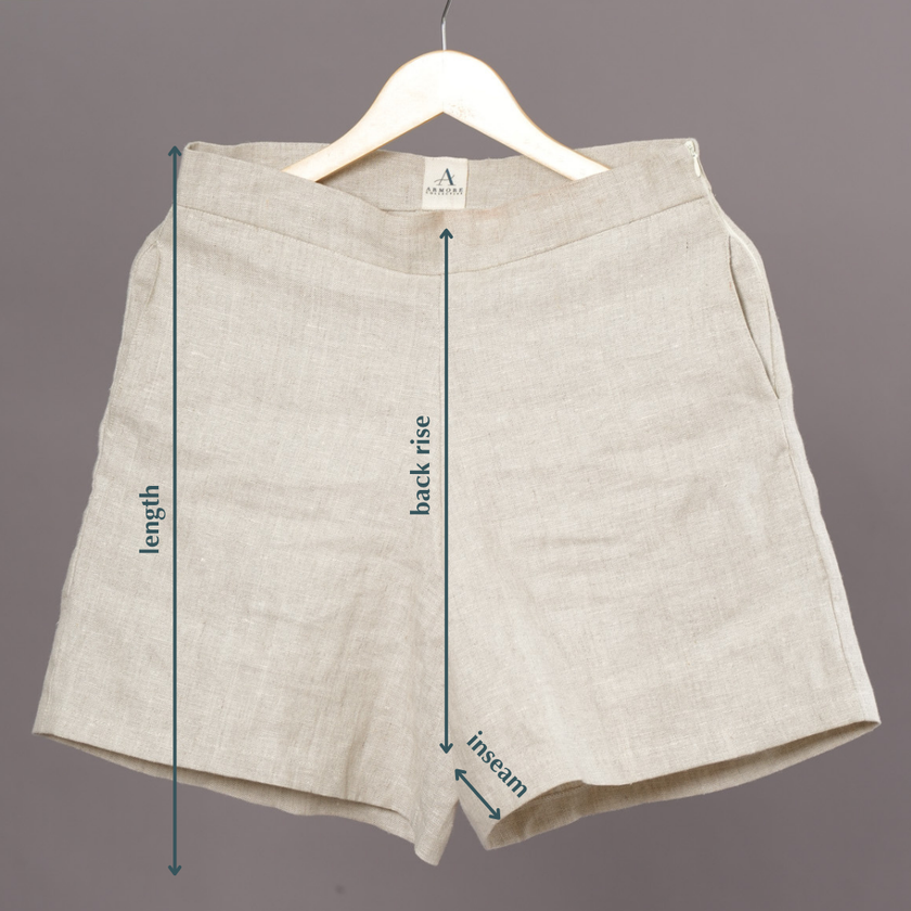 Armore A-line shorts measurements