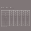 Armore Foundational Palazzo Size Chart