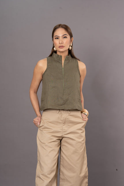 The Halter-Neck Top in 100% Linen