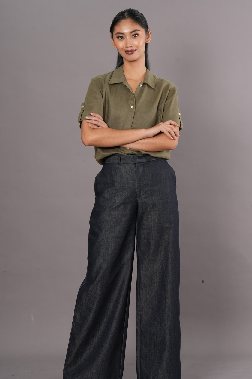 The Perfect Wide-leg Denim Trousers
